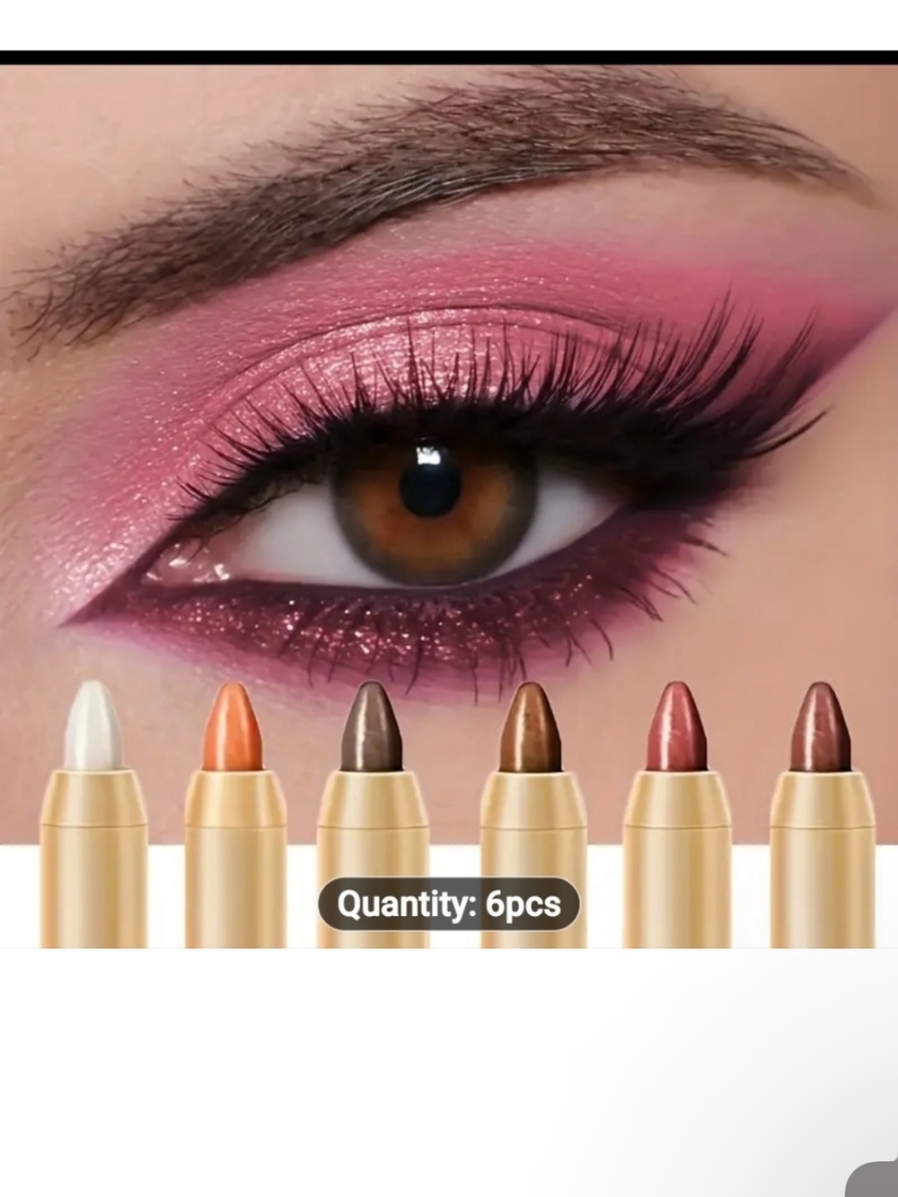 6 Pc Set Glide On Eye Shadow W/ Sponge Applicator/blender Fresh- NIB!